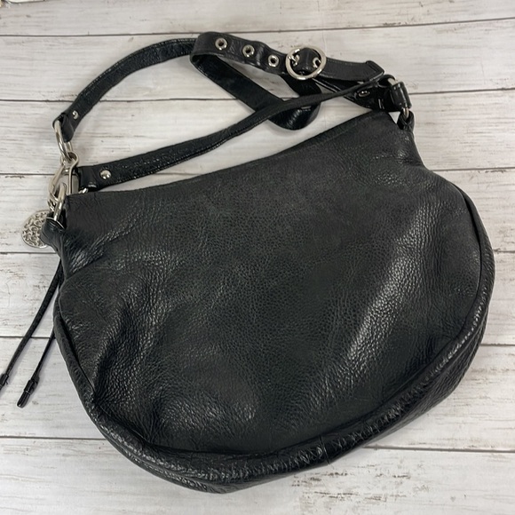 Coach Black Pebbled Leather Foldover Convertible Saddlebag Crossbody/Shoulderbag - Picture 4 of 11